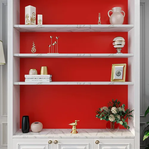 Miniatura 5 de VEELIKE Papel tapiz rojo mate para pegar y despegar, papel de contacto rojo extraíble para armarios, escritorio, muebles, aula, 15.7 x 118 pulgadas