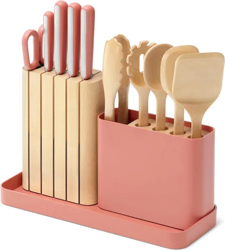 Miniatura 10 de Caraway Juego de Preparación de Cocina de 14 Piezas - Juego de Cuchillos de Cocina y Juego de Utensilios de Madera - Fabricado con Hojas de Acero