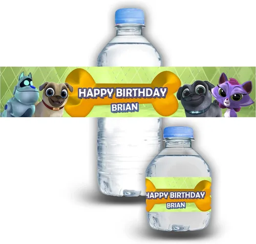 Miniatura 17 de Calcomanías impermeables para botellas de agua para niños, personalizables, paquete de 12 (coches)