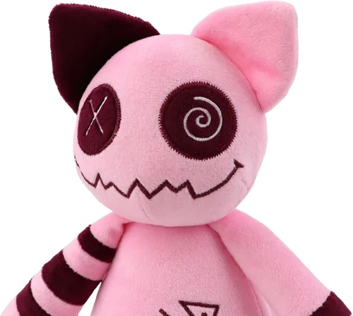 Miniatura 2 de Gato de peluche de estilo gótico, juguetes de peluche de zombis, muñeca de felpa suave de gato, adorable regalo de animal tapado para niños