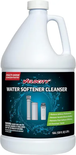 Miniatura 6 de Solución Limpiadora para Suavizador de Agua Velocity - 4 Usos por Botella. Restaura la Eficiencia. Elimina Contaminantes y Extiende la Vida