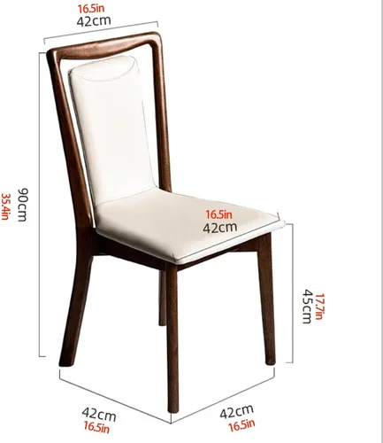 Miniatura 2 de Sillas de comedor tapizadas de madera maciza, sillas de comedor con marco de madera de fresno, silla de sala de estar para comedor, estudio, sala