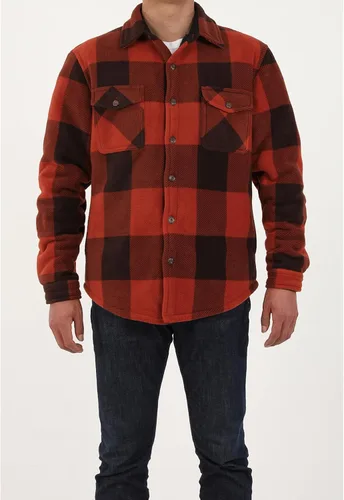 Miniatura 6 de ZENTHACE - Chaqueta de franela a cuadros con forro de vellón polar Sherpa para hombre (forro completo de vellón polar Sherpa)
