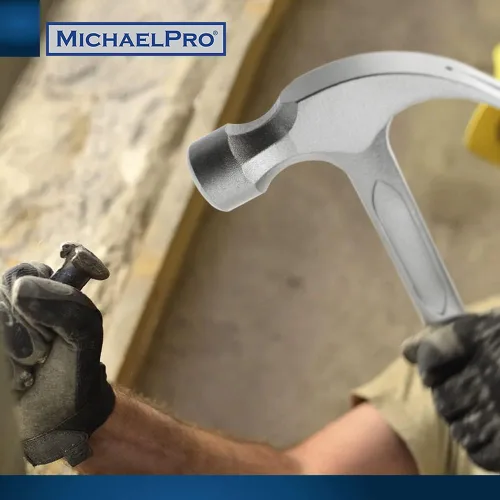 Miniatura 5 de MichaelPro Martillo de garra de 20 onzas, martillo curvado sólido de acero resistente de una pieza, diseño de mango que absorbe los golpes, agarre