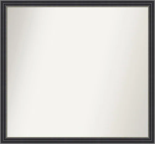 Miniatura 178 de Amanti Art Espejo de baño negro para sobre fregadero, 22 x 22 pulgadas, espejo de tocador cuadrado estrecho negro Avon, marco de madera casual