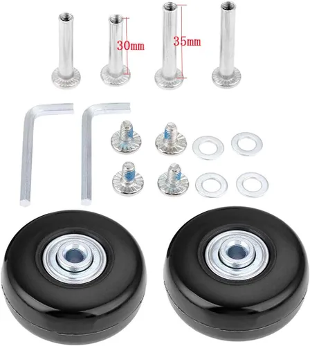 Miniatura 13 de F-BER Kit de reemplazo de ruedas de equipaje para maleta, ruedas OD40-2.520 in, ABEC 608zz, juego de 2