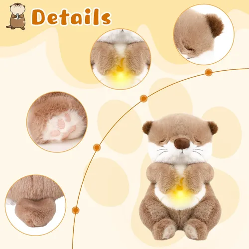 Miniatura 2 de Baby Comfort - Máquina de sonido de felpa con música, luces cálidas, momentos tranquilos para niños y adultos Peluche Que Respira