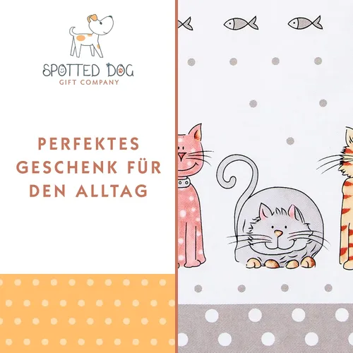 Miniatura 4 de SPOTTED DOG GIFT COMPANY Juego de 2 toallas de cocina para gatos, 100% algodón absorbente, para secar platos, accesorios de cocina con temática