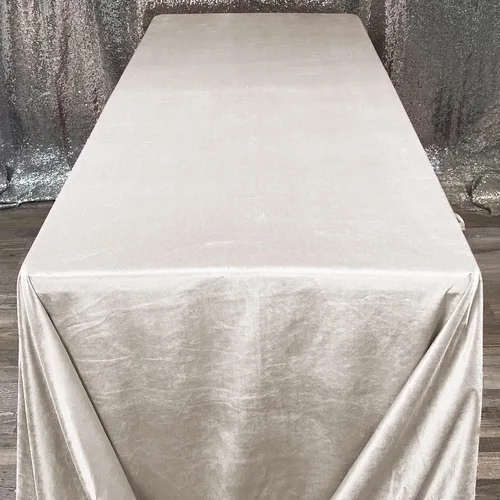 Miniatura 3 de YOUR CHAIR COVERS - Manteles rectangulares de terciopelo real - Mantel sin costuras de alta calidad para mesas rectangulares estándar de 5.9 ft