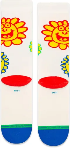 Miniatura 3 de Stance Happy Fields - Calcetines tripulados, color blanco roto
