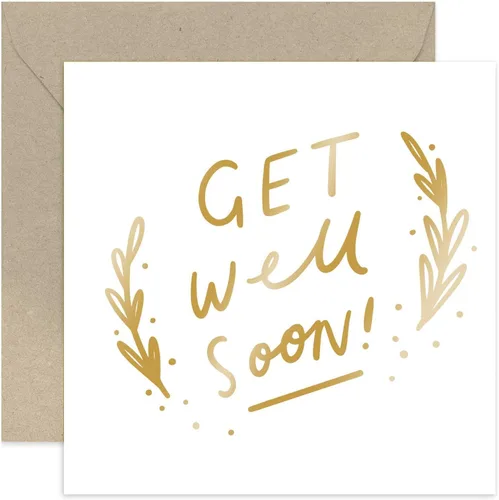 Old English Co. - Tarjeta de recuperación para mujeres y hombres – Tarjeta de recuperación de operación para él y ella – Tarjeta «Feel Better