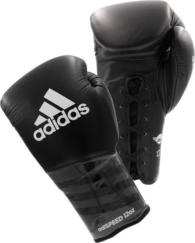 Miniatura 6 de adidas Guantes de boxeo Speed 500 Pro - Guantes de entrenamiento de cuero genuino para hombres y mujeres, bolsa pesada con cordones y guantes