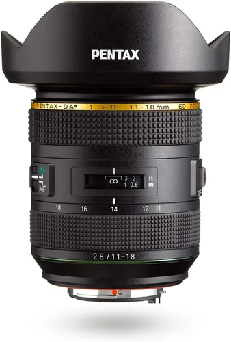 HD PENTAX-DA★11-18mmF2.8ED DC AW Objetivo de zoom ultra gran angular 17-27.5mm (equivalente al formato de 35mm) Resistente a todas las condiciones