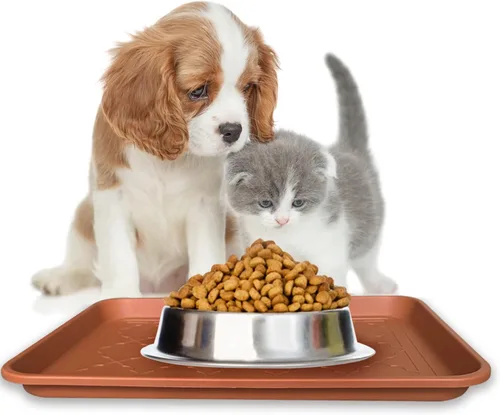 Miniatura 4 de PetLike Bandejas para botas para entrada en interiores, bandejas de comida para mascotas, 16.7 x 12.8 pulgadas, paquete de 2 unidades, bandeja