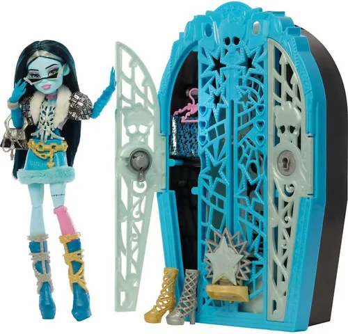 Monster High Skulltimate Secrets - Juego de muñecas y accesorios, Hauntlywood Mysteries Frankie Stein con armario revelador y más de 19 sorpresas
