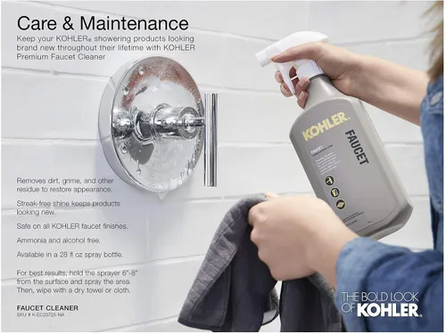 Kohler K-8014 - Aerosol de cuerpo fijo MasterClean con 54 boquillas redondas tradicionales de WaterTile Collection - Bronce cepillado