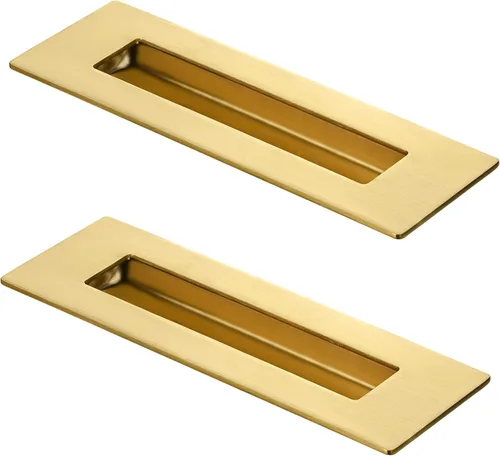 Miniatura 18 de HOMOTEK Paquete de 4 tiradores de puerta corrediza empotrados de 5.91 pulgadas para puertas corredizas de granero, cajón de gabinete, tamaño pequeño