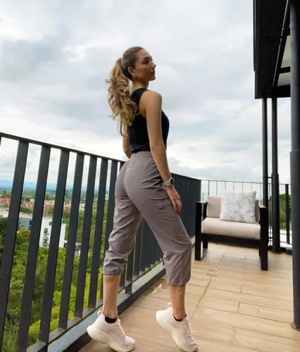 Miniatura 10 de RBX - Pantalón capri deportivo con cordón,ligero, con bolsillos y estilo cargo, para mujer