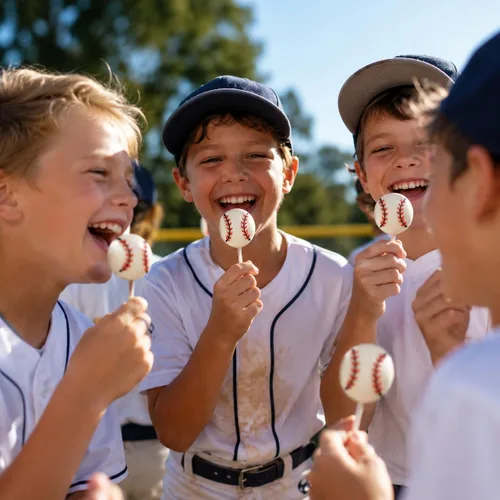 Miniatura 5 de 12 paletas de béisbol con ventosas de caramelo, pintadas a mano individualmente envueltas para fiestas de cumpleaños, regalos deportivos de 0.71 oz