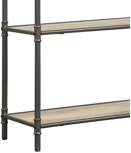 Miniatura 7 de Acme Itzel - Estantería rectangular de 3 niveles de madera en roble antiguo y gris arena