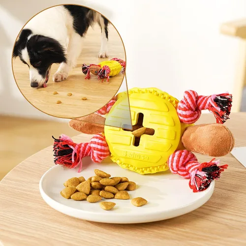 Miniatura 4 de Sedioso Juguete de goma multifuncional para masticar perros medianos y grandes, juguete rompecabezas dispensador de alimentos, masticador agresivo