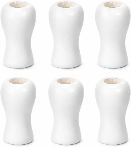 DECHOUS 6 pomos de cordón para persianas blancas, borlas de cordón de madera para persianas, perillas de ventana, extremo para S o sombras