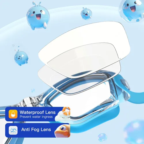 Miniatura 2 de Braylin Gafas de natación para niños, paquete de 2 gafas de natación para niños, adolescentes, niños o niñas, gafas de natación para piscina