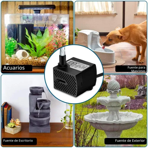 Miniatura 7 de DOMICA Mini bomba de agua sumergible de 3 W, 50 GPH, bomba de fuente pequeña para estanque, acuarios, pecera, fuente de mesa, fuente para mascotas