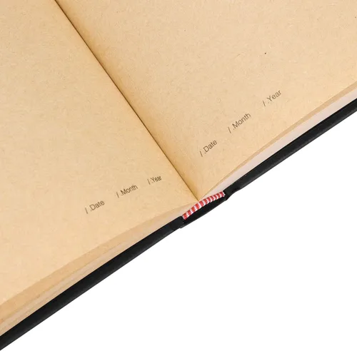 Miniatura 4 de 365 Day A5 Kraft Paper Hardcover Journals Notebook with Lock 1-Year Journal A Page A Day Daily Diary Scrapbook Numbered Blank Page Sketchbook