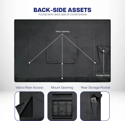 Miniatura 4 de VIVO Protector de pantalla plana para pantallas de 65 a 70 pulgadas, universal, al aire libre, resistente a la intemperie, resistente al agua, TV065B