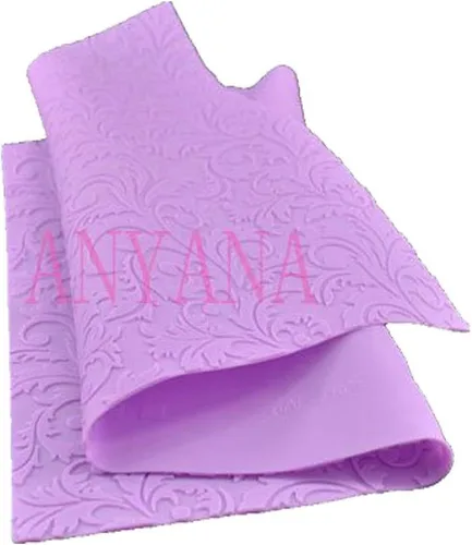 Miniatura 3 de Damasco 20 pulgadas impresión de azúcar vestido de silicona damasco Fondant impresión mat repetir hoja de roble estampado Mat textura textura pastel