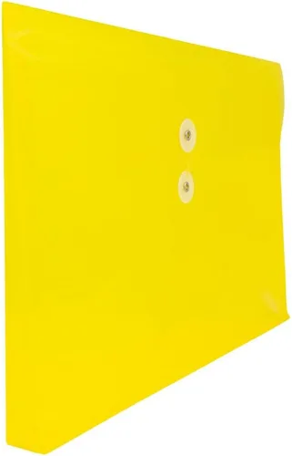 Miniatura 3 de Fundas de plástico con cierre de botón y cordel para guardar documentos (12 fundas de tamaño carta), de JAM Paper, Amarillo