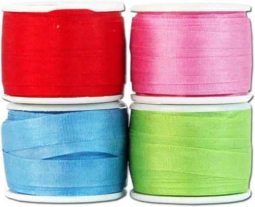 Miniatura 12 de Threadart Juego de cintas de seda - Tonos azules - Colección Five Spool - 100% seda pura - 55 yardas