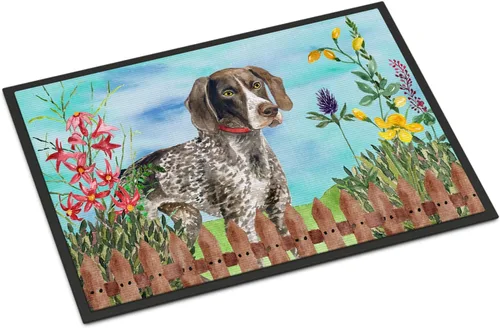 Miniatura 108 de Caroline's Treasures CK1311MAT Cavalier Spaniel Poinsettas - Felpudo de 18 x 27 pulgadas, tapete para puerta delantera, interior y exterior
