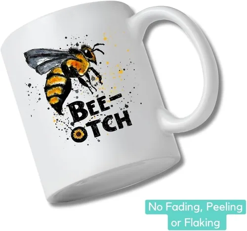 Miniatura 4 de Bee-otch Bumble Bee Funny 11oz Coffee Cup