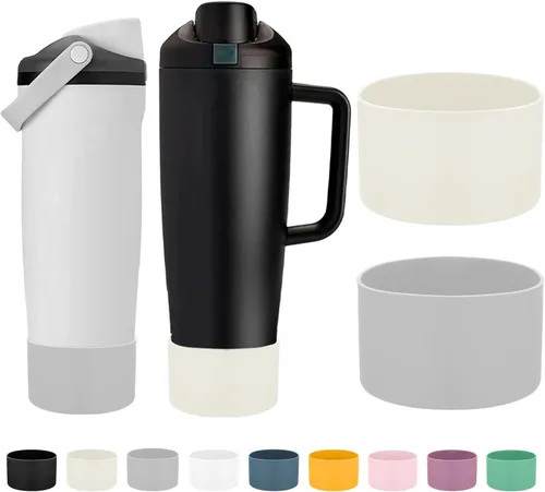 Miniatura 12 de Mity rain 2 piezas de botas protectoras de silicona para botellas y vasos FreeSip Sway de Owala de 30 oz y 40 oz - Accesorios para owala, mejora