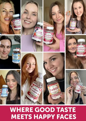 Miniatura 4 de Lunakai Gomitas de arándano para mujeres de 1500 mg (extracto 50:1) con D-manosa de 200 mg - Suplemento diario de arándano para la salud del tracto