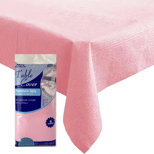 Miniatura 23 de [Paquete de 6] Manteles Cuadrados Negros de 54x54 Pulgadas, Mantel de Mesa de Papel Desechable para Mesas Cuadradas y Redondas, Cubierta de Mesa