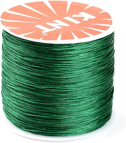 Miniatura 17 de Cordón de poliéster encerado de 119 yardas de 0.020 in, cuentas gruesas y coloridas pulseras de hilo trenzado para macramé para fabricación