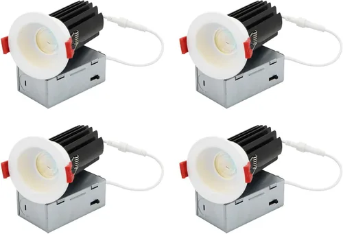 Sunlite Lámpara LED redonda retrocedida de 2 pulgadas, 15 vatios, 1055 lúmenes, sin lata, color seleccionable 27K/30K/35K/40K/50K, 90 CRI,