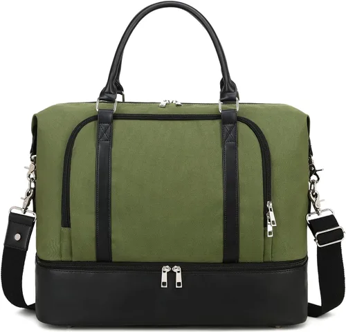Miniatura 55 de CAMTOP - Bolsa de viaje de fin de semana para mujer, bolsa de lona con espacio para laptop de15.6 pulgadas