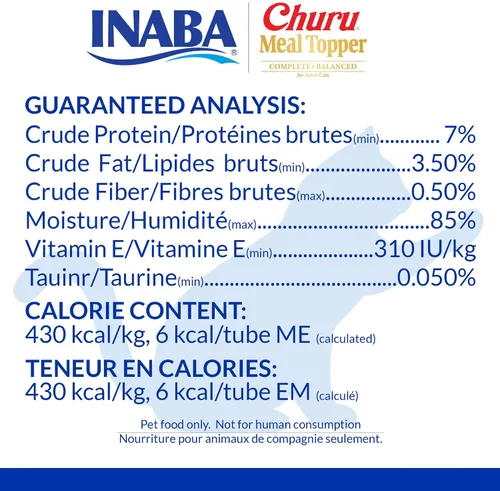 Miniatura 4 de INABA Churu - Cubrecomida para gatos, completa y equilibrada, cremosa, para lamer puré para gatos, tubo de 0.5 onzas, 24 tubos (4 por paquete)