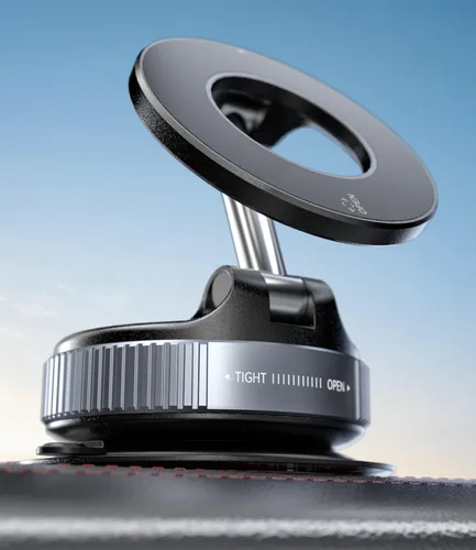 Miniatura 10 de Cargador inalámbrico de 15 W, soporte magnético para teléfono de automóvil [ventosa al vacío] Soporte de automóvil ajustable y plegable de 360°
