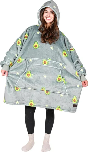Miniatura 17 de Tirrinia Sudadera Manta de Gran Tamaño con Capucha, Mantas Sherpa Esponjosas Vestibles, Manta Sudadera Reversible y Acogedora, Regalo para Adultos #