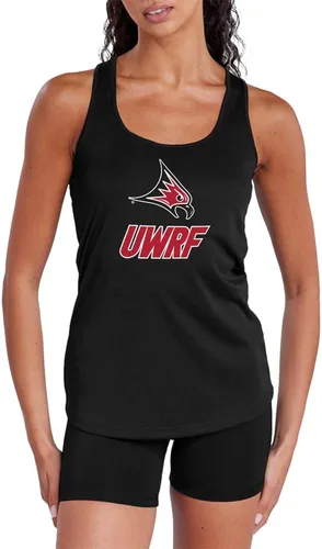 Miniatura 48 de Camiseta deportiva sin mangas oficial de NCAA Collegiate para mujer, con espalda cruzada, colección con logotipo primario