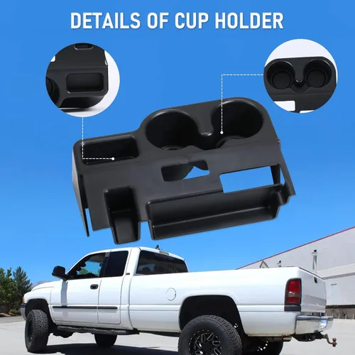 Miniatura 5 de DICMIC Soporte para vasos tipo prensa para consola central para 1999-2001 Dodge Ram 1500 2500 3500 Reemplaza # SS281AZAA