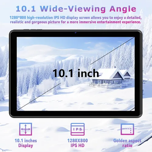 Miniatura 6 de Tablet de 10 pulgadas, tabletas Android 15 con funda, 18 GB+128 GB, expansión de 1 TB, tableta Octa-Core Widevine L1 compatible con WiFi 5, 6000