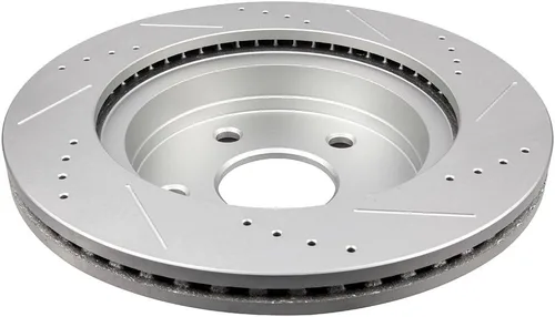 Miniatura 3 de SCITOO Rotores de disco D/S delanteros de 13.23 pulgadas y traseros de 13.86 pulgadas + pastillas de freno de cerámica de repuesto para Chrysler