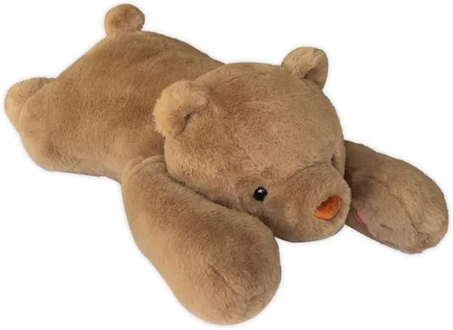 FoxVilla Oso de 4 libras de peluche con peso, peluches de felpa con peso de 24 pulgadas para adultos, lindo peluche suave con peso para lanzar,