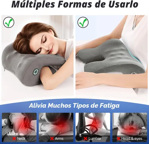 Miniatura 4 de xiaomubiao Almohada de Reposacabezas para Silla de Oficina Almohada de Cuello Espuma Viscoelástica Ergonómica Almohada de Escritorio para Siesta